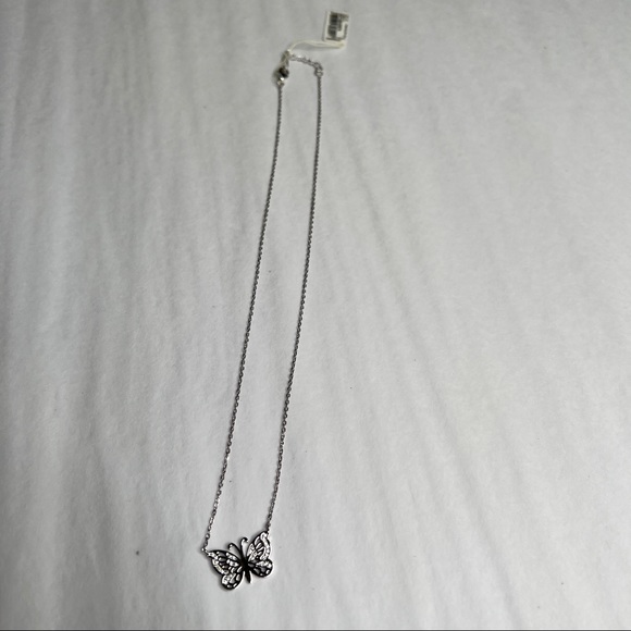 925 Silver Butterfly Necklace - Picture 2 of 5